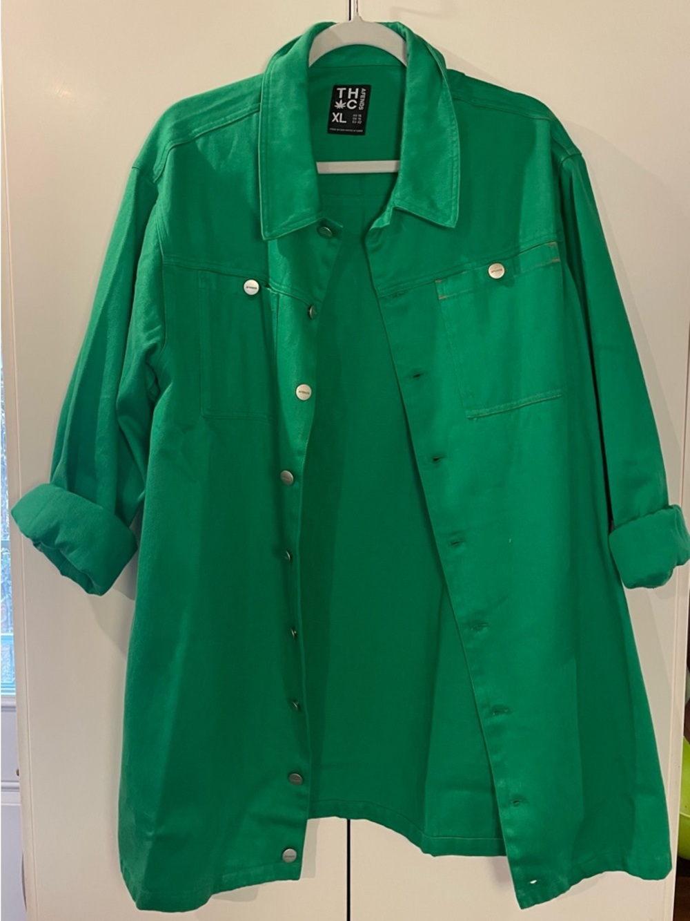 Afends THC hemp collection, Green Oversized Jacket